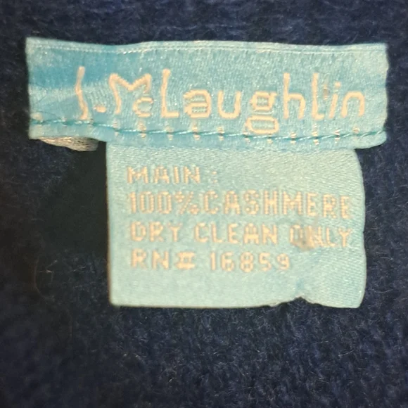 J. Mclaughlin Button Front Fringed Cashmere Poncho - Picture 4 of 5